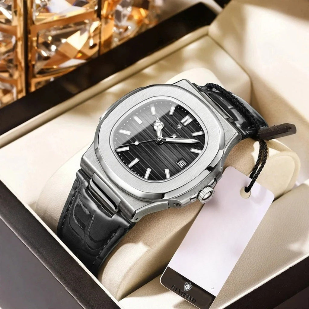 Watch Luxe Black Leather