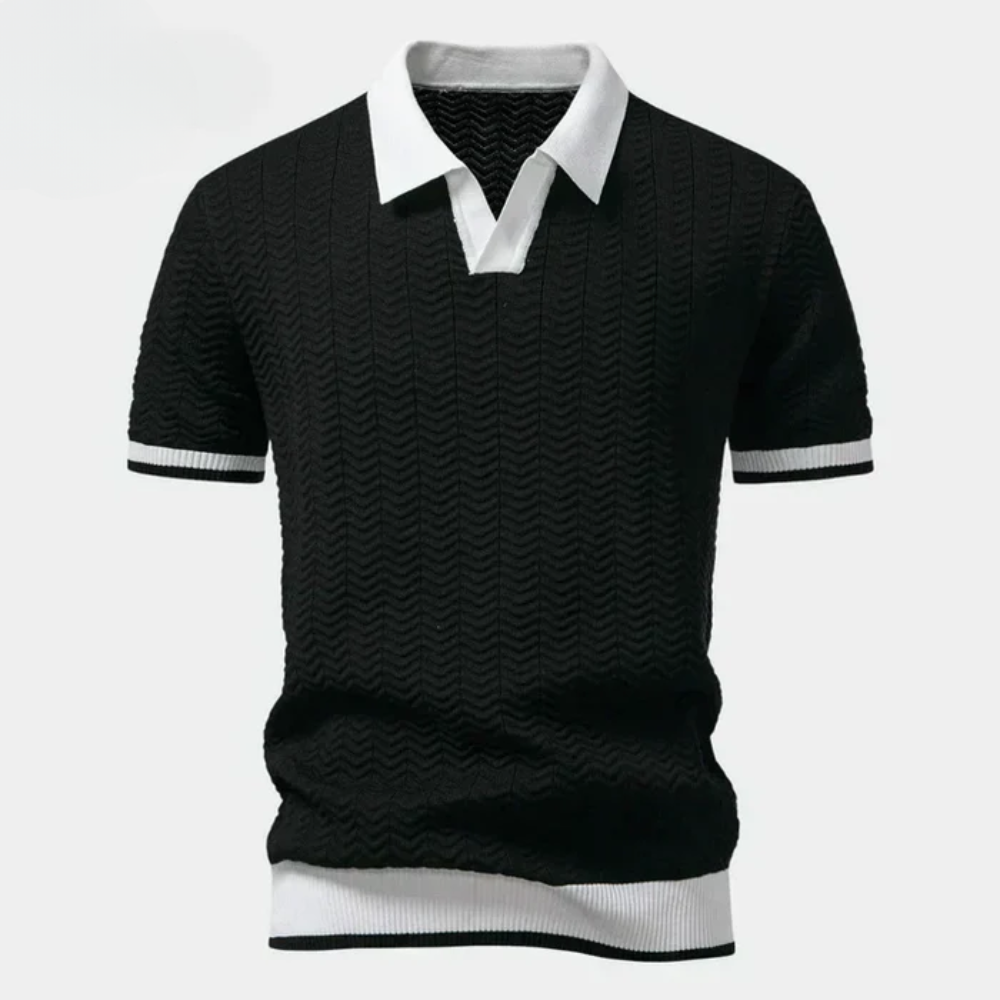 Retro Knit Polo Shirt