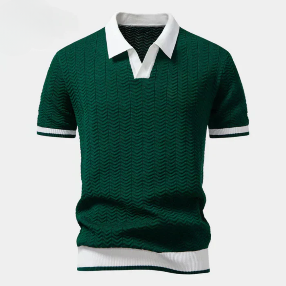 Retro Knit Polo Shirt