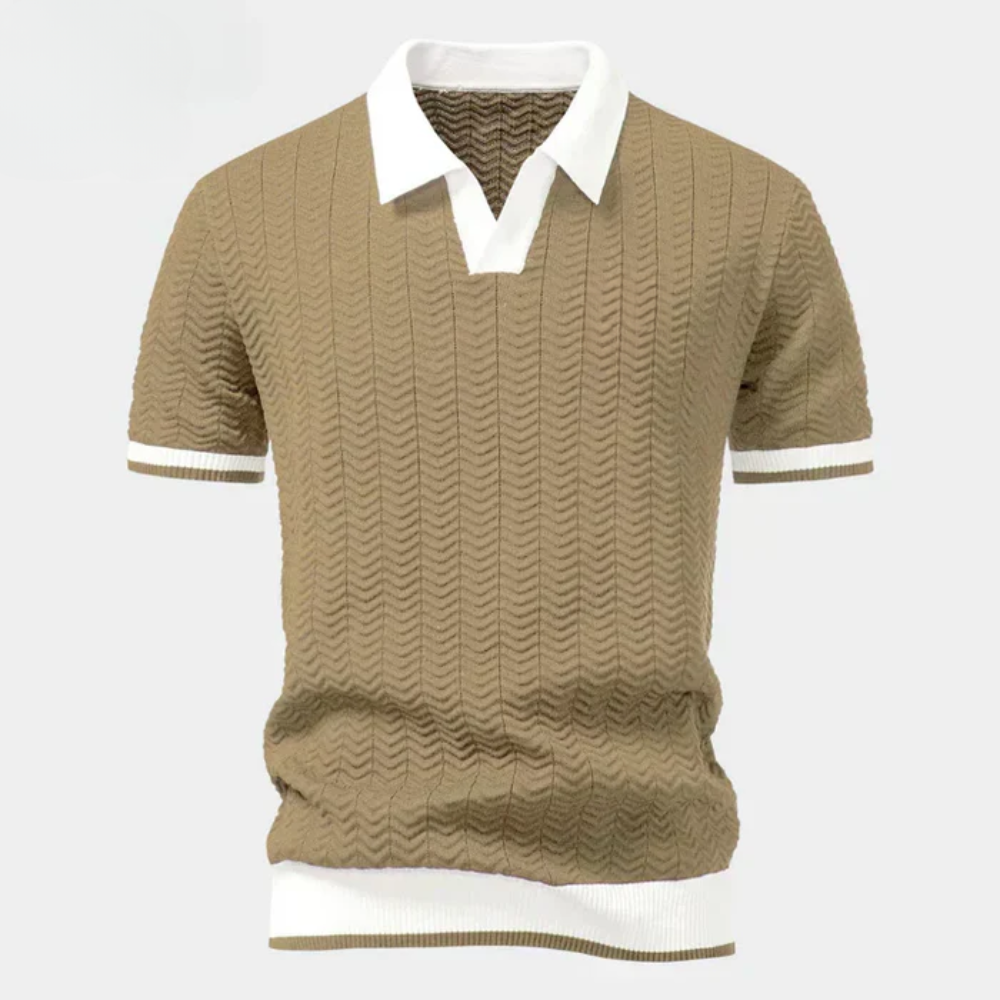 Retro Knit Polo Shirt