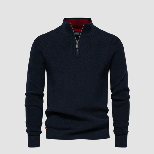 Half Zip High Neck Jumper