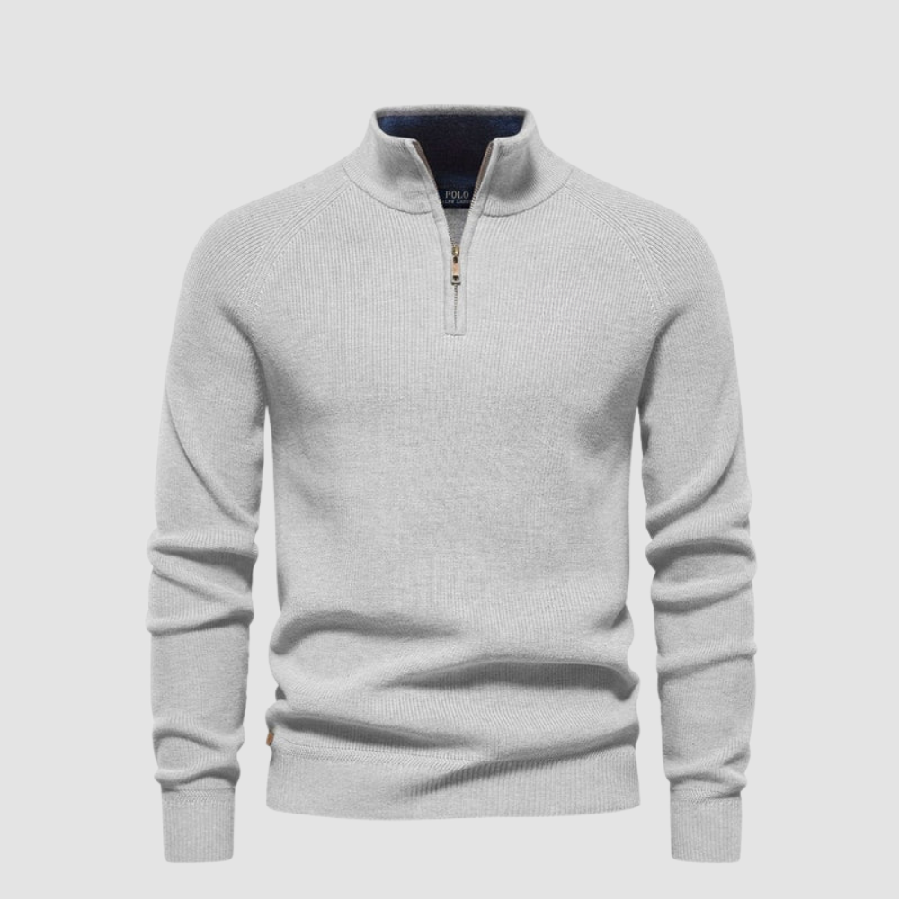 Half Zip High Neck Jumper