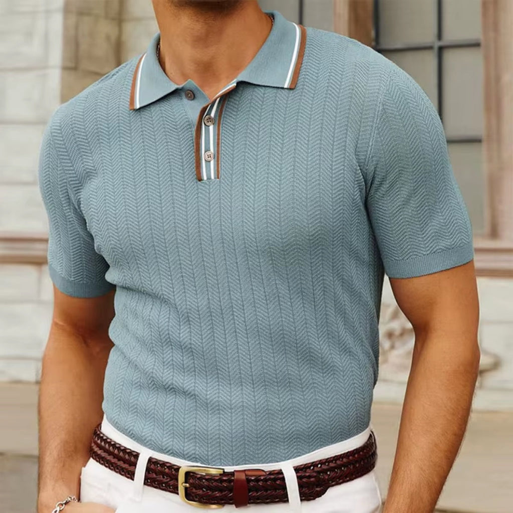 Polo Shirt Loreanni Ribbed