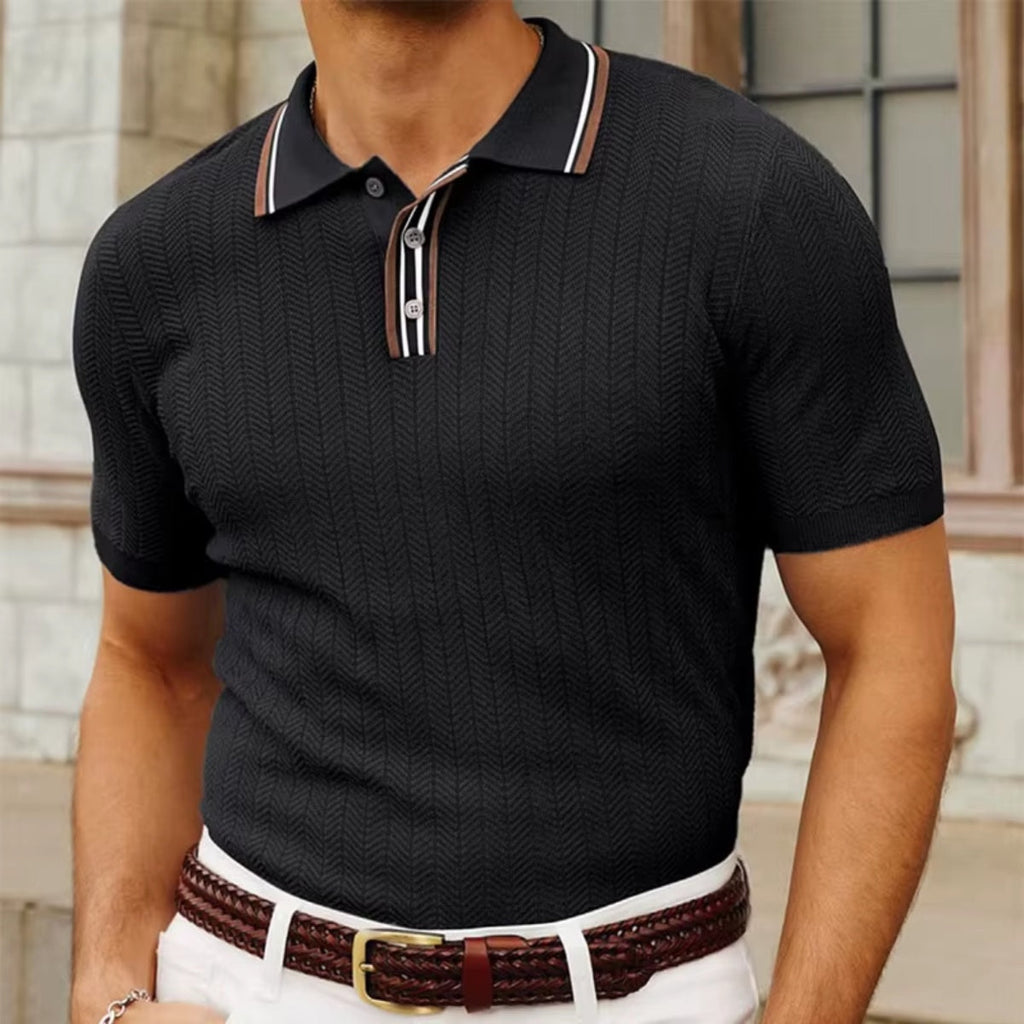 Polo Shirt Loreanni Ribbed